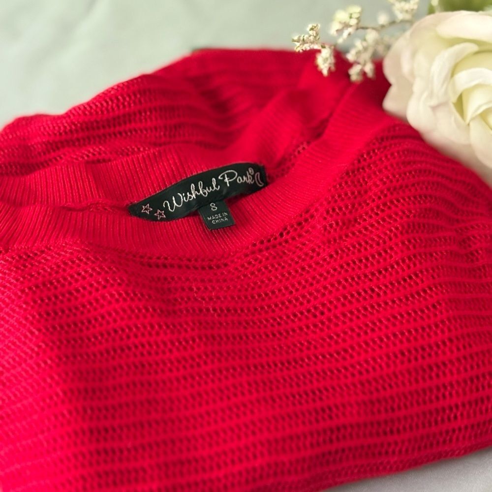 Wishful Park Red Women's Blouse - Picture 6 of 6